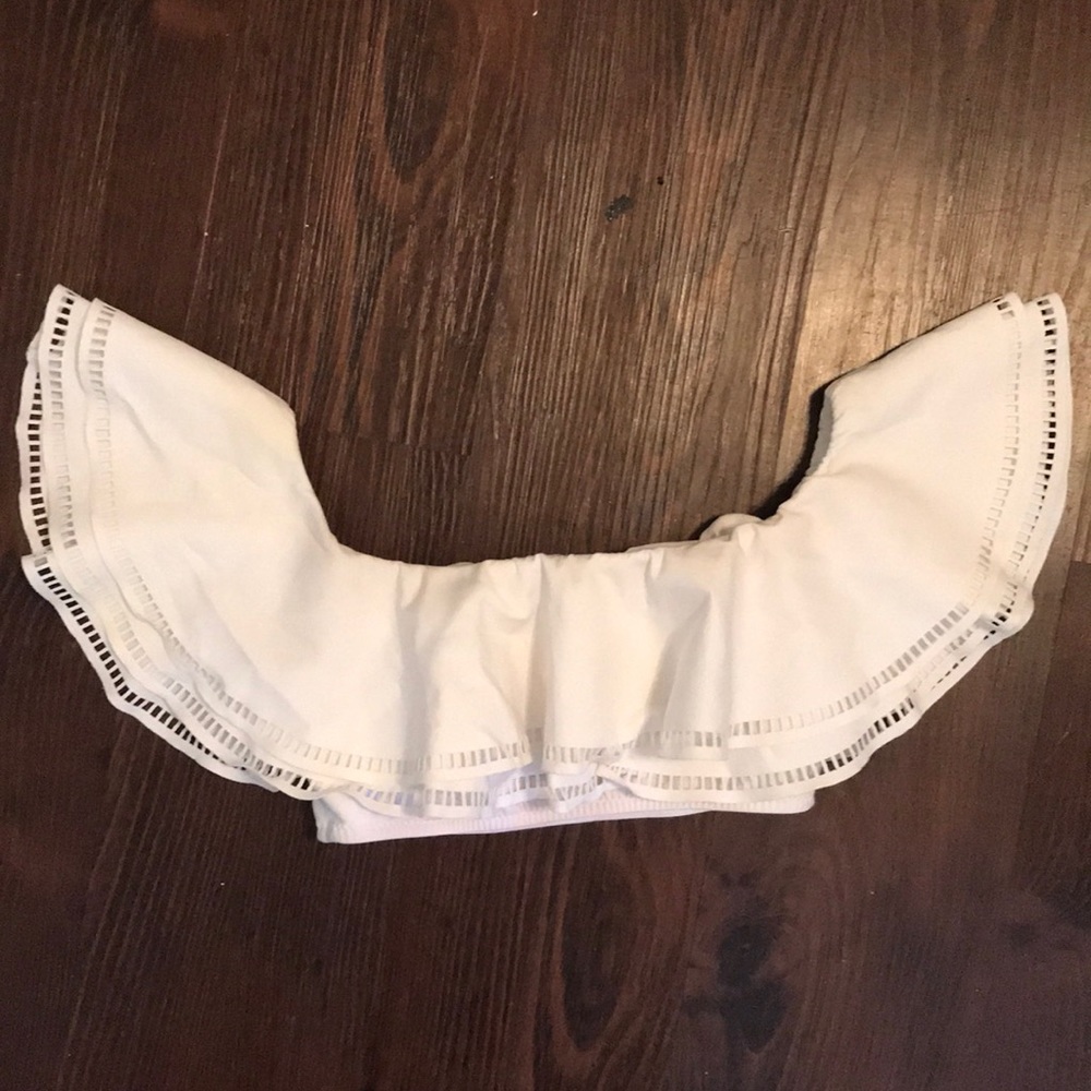 White off the shoulder bikini top